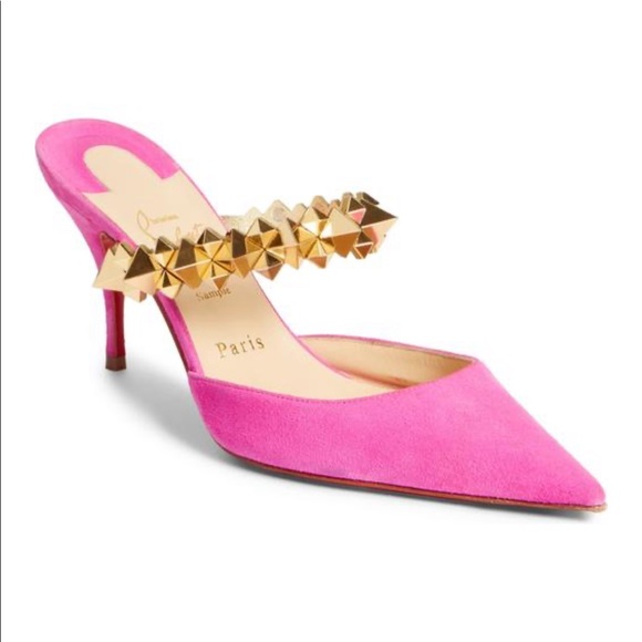 Christian Louboutin Shoes - Christian Louboutin Planet Choc Embellished Mule